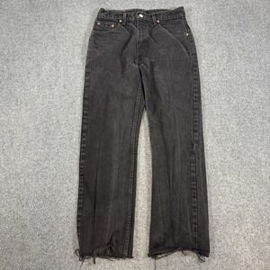 Vintage Levi's Jeans Mens 29x32 (Actual 26x28) Black 505 Regular Fit 100% Cotton